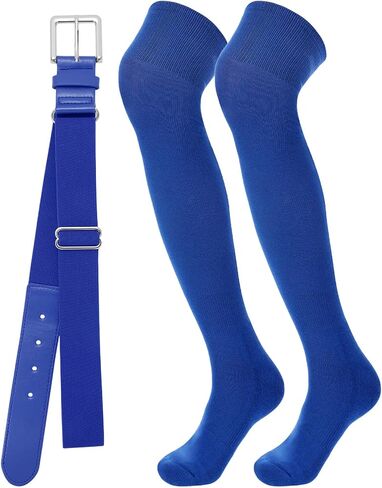 Baseball Socks and Belt Combo Over the Knee Youth Adult Softball Sock and Belt for Boys Girls in Saudi Arabia
