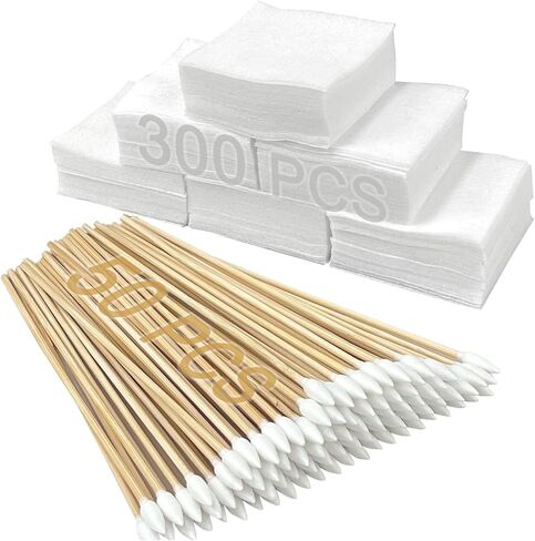 Gun Cleaning Supplies Kit for All Firearms - with 2'' Lint-Free Patches & 6'' Long Cotton Swabs - Professional Handgun, Rifle & Shotgun Maintenance for Hunters & Sport Shooters in Kuwait