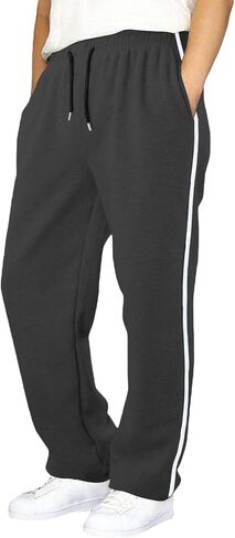 Boys Baggy Sweatpants Casual Elastic Waist Wide Leg Athletic Joggers Youth Kids Open Bottom Sweat Pants with Pockets in Kuwait