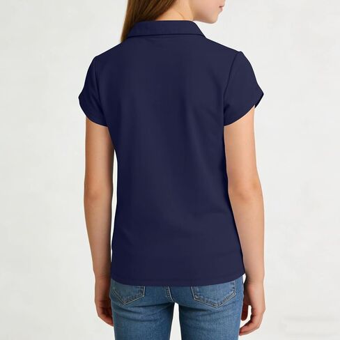 Boys Polo Shirt Back to School Clothes Uniform Shirts for Girls Fashion V Neck Short Sleeve Tops Teen Summer Outfits in Kuwait