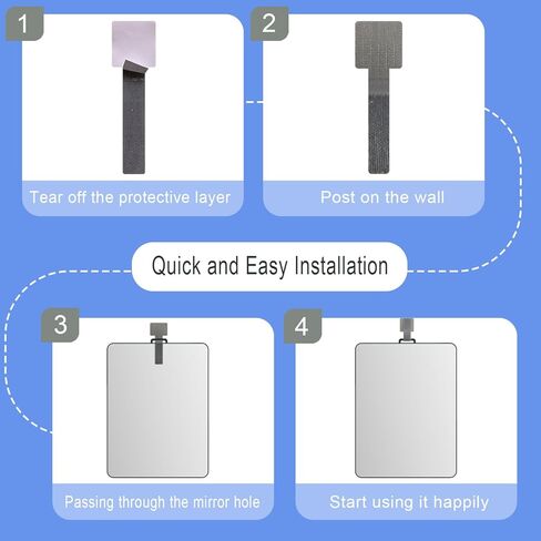 Shower Mirror Fogless for Shaving Men Fog Free Anti Fog Bathroom No Fog Proof Anti-Fog Hanging Shatterproof RV (9" x 7") in Saudi Arabia