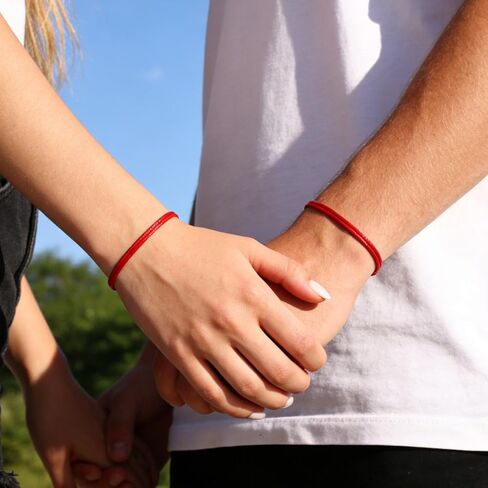 Set of 2 Red String Bracelets for Men Women - Easy to Adjust Kabbalah Protection Red Bracelets - Waterproof, Light Weight, Strength, Power Energy, Lucky Charm, Red String of Fate, Colour Not Fade in Saudi Arabia