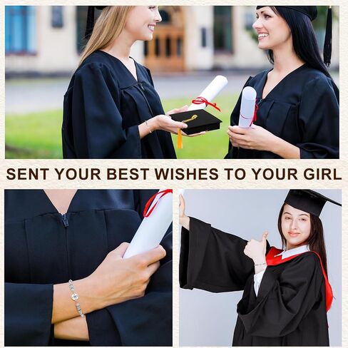 2026 Graduation Gift for Her - Natural Stone Compass Bracelet Gifts with Unique Grad Cap Box and Gift Card for Class of 2026, Adventure Begins Gifts, Gifts for Graduates in Saudi Arabia