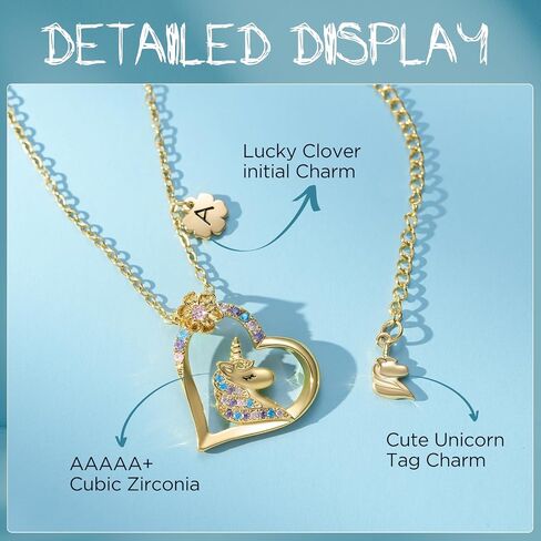 SWEETV NORBU Hypoallergenic Unicorn Necklace for Girls Daughter in Kuwait