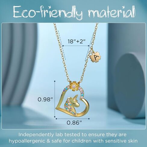 SWEETV NORBU Hypoallergenic Unicorn Necklace for Girls Daughter in Kuwait