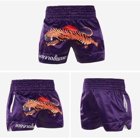 Muay Thai Shorts Kickboxing Shorts Gym Boxing Unisex MMA Shorts Training Workout Trunks with Pocket M in Saudi Arabia