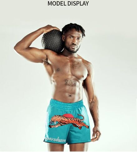 Muay Thai Shorts Kickboxing Shorts Gym Boxing Unisex MMA Shorts Training Workout Trunks with Pocket M in Saudi Arabia