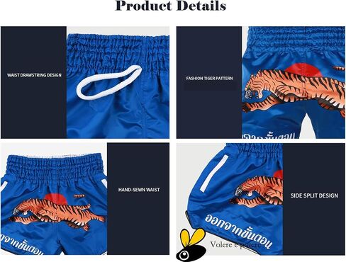 Muay Thai Shorts Kickboxing Shorts Gym Boxing Unisex MMA Shorts Training Workout Trunks with Pocket M in Saudi Arabia