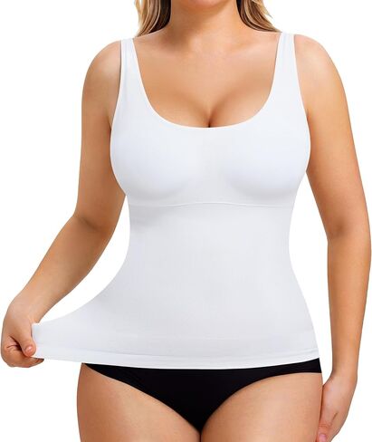 KUMAYES Compression Tank Tops for Women Tummy Control Shapewear Seamless Body Shaper Workout Camisole Cami Tops in Saudi Arabia