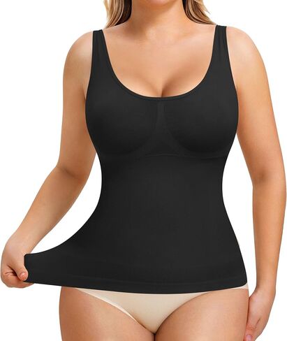 KUMAYES Compression Tank Tops for Women Tummy Control Shapewear Seamless Body Shaper Workout Camisole Cami Tops in Saudi Arabia