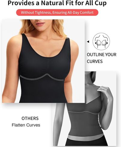 KUMAYES Compression Tank Tops for Women Tummy Control Shapewear Seamless Body Shaper Workout Camisole Cami Tops in Saudi Arabia