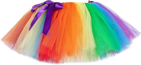 Tutu Dreams Rainbow Tutu Skirt for Women 80s Vintage Ballet Ballerina Adult Costume with Adjustable Bow Carnival Party in Saudi Arabia