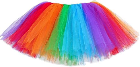 Tutu Dreams Rainbow Tutu Skirt for Women 80s Vintage Ballet Ballerina Adult Costume with Adjustable Bow Carnival Party in Saudi Arabia