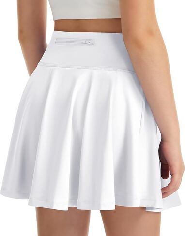 DOCUMO Girls Pleated Skirts with Inner Shorts Athletic Tennis Skorts School Golf Running High Waisted Skorts with Pockets in Saudi Arabia