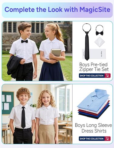 Girls Button Down Dress Shirts Kids Summer Short Sleeve Shirts for School Uniform Wedding Party Size 2-20 in Saudi Arabia
