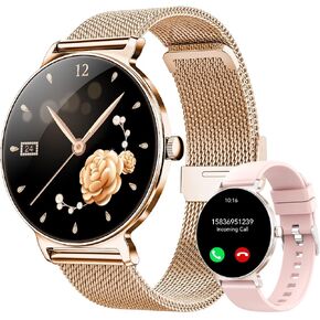 Smart Watches for Women, 1.27" AMOLED Health Fitness Tracker with Bluetooth Calling (Answer/Make Calls), 120+ Sports Modes, Timer, IP68 Waterproof Watch for Android/iPhone (Rose Gold) in Saudi Arabia