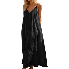 Long Nightgowns For Women Ankle Length Sleeveless Cami Lounge Dress Backless Night Gown Spaghetti Strap Sleep Shirts in Saudi Arabia