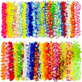 GoodUping 18 Counts Hawaiian Leis, Flower Hair Clip, Headbands and Wristbands, Perfect Luau Party Supplies for Summer Beach Vacations, Essential Party Decorations for Birthday, Graduation, and Wedding in Saudi Arabia