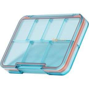 Small Pill Organizer, Waterproof & Portable Pill Case for Daily Travel - Adjustable 7 Compartments Compact Medicine Holder for Vitamins, Pills, Perfect for Purse or Pocket (Black) in Kuwait