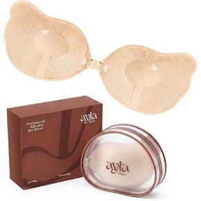 Sticky Bra Push Up, Barely Air™ Ultra Adhesive Bra for Women, Strapless Invisible Silicone Bra, Non Adhesive Center in Saudi Arabia