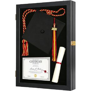 23x31 Graduation Shadow Box Frame，Equipped with UV-Protective Acrylic Doors and Hangers for Cap Gown Diploma Stole Cords (Bachelor Frame- 1P) in Saudi Arabia