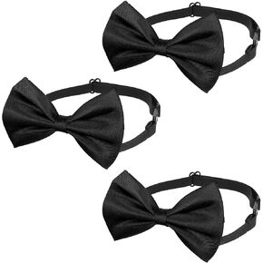 3Pcs Classic Boys Bow Ties Adjustable Kids Bows Tie Pre-tied Bowtie Wedding Formal Pretied Classic Solid Color Children Bows Tie Neck Bowtie for Men Women Kids Wedding Photo Costume Party Events in Kuwait