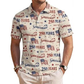 Men's Polo Shirts Short Sleeve Casual Golf Shirts Moisture Wicking Performance Athletic Tops Graphic & Patriotic Tees in Saudi Arabia