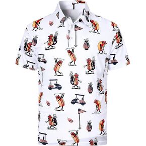 Funny World American Flag Shirts for Men 4th of July Polo Shirts in Kuwait