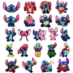 22Pcs Cute Shoe Decoration Charms for Croc Clog Sandals,Cartoon Shoe Accessories Charms in Saudi Arabia