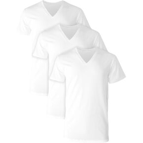 Hanes Ultimate Men's Undershirt T-Shirt Pack, 4-Pack, Ultimate Comfort Fit Stretch V-Neck Undershirt Value Multipack in Saudi Arabia