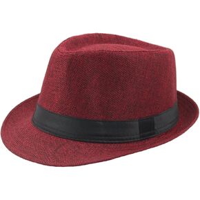 Brimmed Fedoras Color Classical Beach Sun Hat 1920s Ganster Costume Accessory for Men Women Homburg Hat in Saudi Arabia