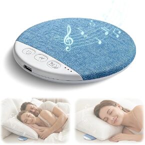 2026 Mini Bluetooth Pillow Speaker for Sleeping, Under Pillow Speaker with Built-in White Noise & Pink Noise Sound Machine, 48H Playtime, 3 Timers, Stereo Bass Private Sleep Audio (Blue) in Kuwait