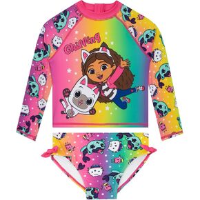 Gabby’s Dollhouse Costume, Gabby & Pandy Paws Girls Bathing Suit, Girls Swimsuit with Bows, Two Piece Kids Bathing Suit in Saudi Arabia
