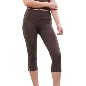 Women Side Slit Capri Pants Stretchy Slim Fit Capris Yoga Leggings Y2k Knee Length Going Out Cropped Pants in Saudi Arabia