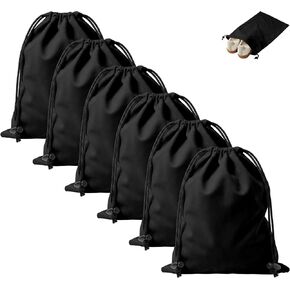 MERKFO 6 Pack Shoe Bags for Travel, Large Flannel Drawstring Bags | Soft flannel drawstring shoe bags keep each pair separated in luggage, carry-ons, gym bags or closet shelves in Saudi Arabia