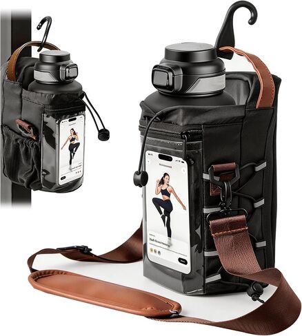 Nodfens Magnetic Gym Bag for Men and Women, Upgraded Small Gym Bag with Hook and Clear Design Phone, Magnetic Water Bottle Holder with Adjustable Strap in Saudi Arabia