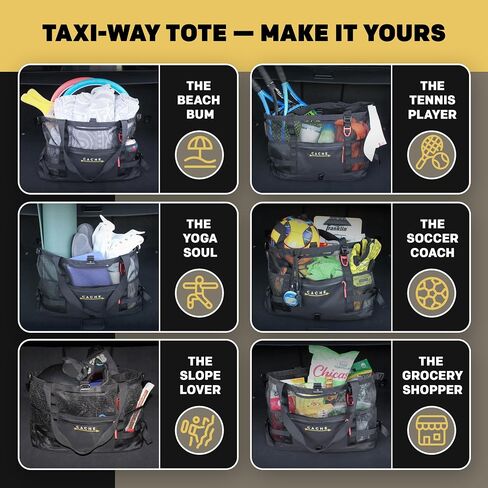 Cache Taxi-Way Tactical Mesh Tote Bag, Large Gym & Travel Bag with MOLLE Webbing (35L), Multi-Pocket Storage, Water Bottle Holder, Magnetic Closure in Kuwait