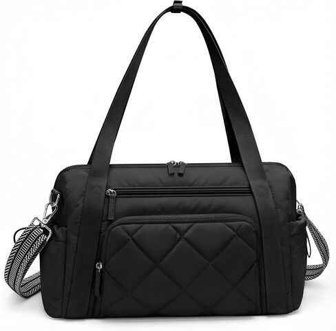 SYTRAH Gym Bag for Women, Lightweight Workout Duffle Bag with Shoe & Wet Separation for Gym, Yoga, Travel & Overnight, Stylish Sports Bag with Adjustable Shoulder Strap Black in Saudi Arabia