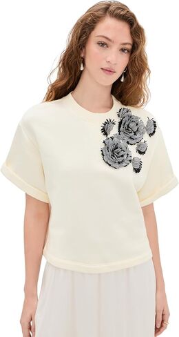 Ulla Johnson Women's Cove Top with Embroidery in Kuwait