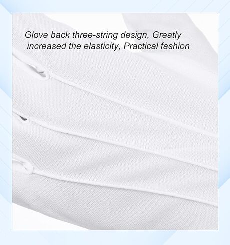 2 Pairs White Gloves Men, White Gloves for Wedding Formal Tuxedo Party, Coin Jewelry Inspection & Police Server Funeral Guard Uniform in Kuwait