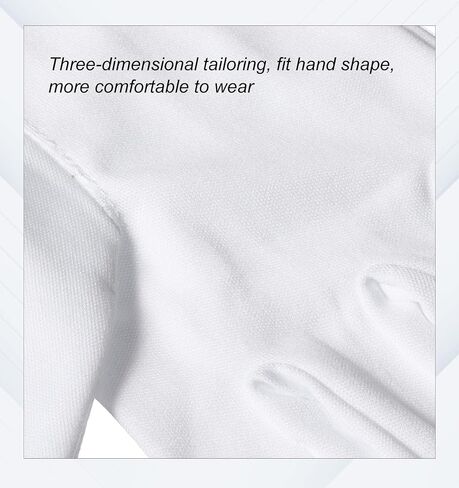 2 Pairs White Gloves Men, White Gloves for Wedding Formal Tuxedo Party, Coin Jewelry Inspection & Police Server Funeral Guard Uniform in Kuwait