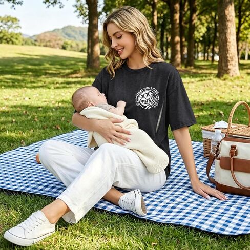 Nursing Shirts for Breastfeeding Zipper Breast Feeding Friendly Shirt Feral Mom Maternity Casual T Shirts Outfits in Saudi Arabia
