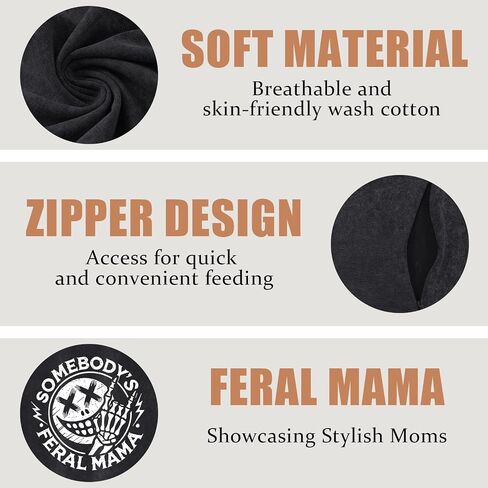 Nursing Shirts for Breastfeeding Zipper Breast Feeding Friendly Shirt Feral Mom Maternity Casual T Shirts Outfits in Saudi Arabia
