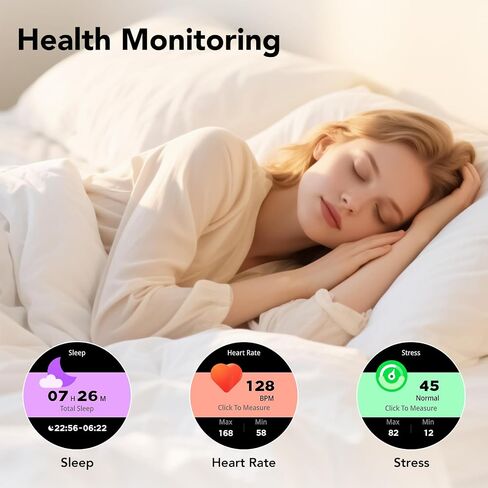 Smart Watches for Women, 1.27" AMOLED Health Fitness Tracker with Bluetooth Calling (Answer/Make Calls), 120+ Sports Modes, Timer, IP68 Waterproof Watch for Android/iPhone (Rose Gold) in Saudi Arabia