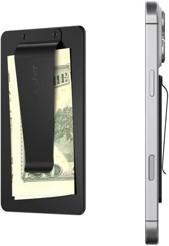 Ekster Cash Clip for MagSafe - Magnetic Money Clip with Secure Bill Holder, Compact Modular Stackable Detachable Wallet Attachment for Men and Women, Steel Minimalist Everyday Carry Phone Accessory in Kuwait