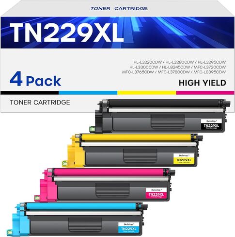 TN229XL Toner Cartridge 5 Pack (with Chip) High Yield Replacement for Brother TN229XL TN229 to Work for MFC-L3720CDW MFC-L3780CDW HL-L3220CDW HL-3280CDW HL-L3300CDW Printers(2 Black/C/M/Y) in Saudi Arabia