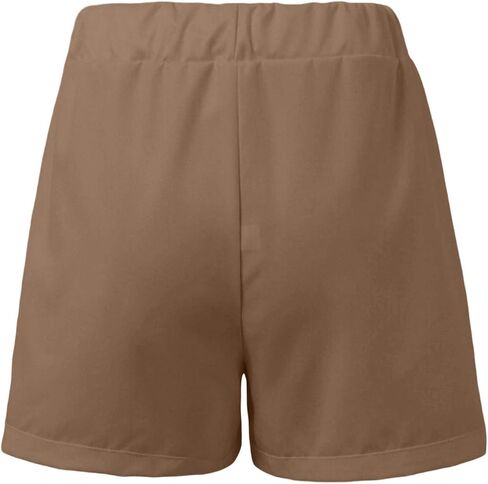 Women's Athletic Sports Shorts with Pockets Basic Running Short Lightweight Elastic Waist Summer Casual Pants in Kuwait