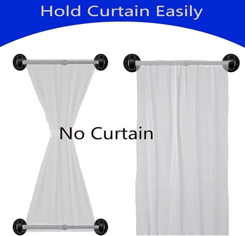 2 Pack 20-36 inch Magnetic Tension Curtain Rods for Metal Door,Magnetic Window Café, French Door Sash Rod with magnet Brackets,Adjustable Spring Curtain Rod No Drilling, White in Kuwait