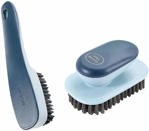 Laundry Brush, Shoe Brush, Used for Cleaning Stains, Floor Tiles, Kitchen, Carpet, Household Cleaning, Etc. Easy to Hold Set of 2 Pieces in Saudi Arabia