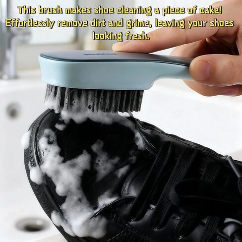 Laundry Brush, Shoe Brush, Used for Cleaning Stains, Floor Tiles, Kitchen, Carpet, Household Cleaning, Etc. Easy to Hold Set of 2 Pieces in Saudi Arabia